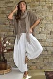 Tasha Cushion Cotton Sia Barrel Pant White